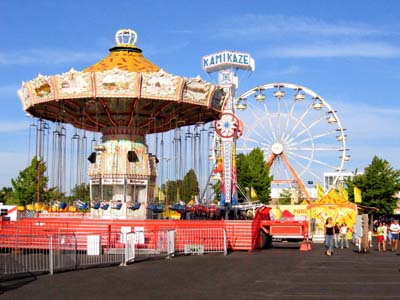 「Lane County Fair」の移動遊園地